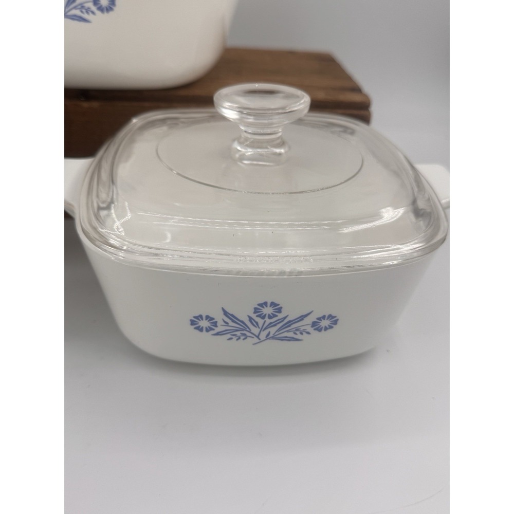 3 VTG Corning Ware Blue Cornflower Casserole Dishes with Lids Bakeware Kitchen - Picture 5 of 16